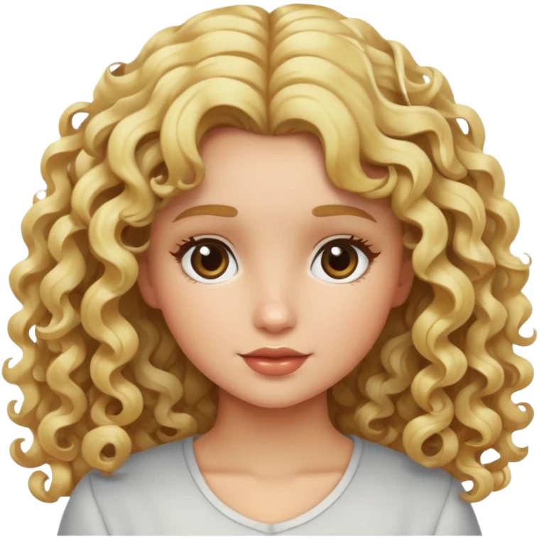 Girly curly hair emoji