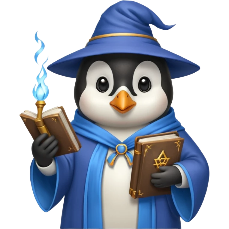 Penguin Wizard emoji