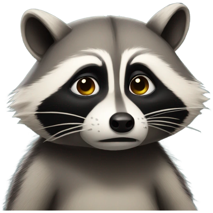 Sad raccoon  emoji