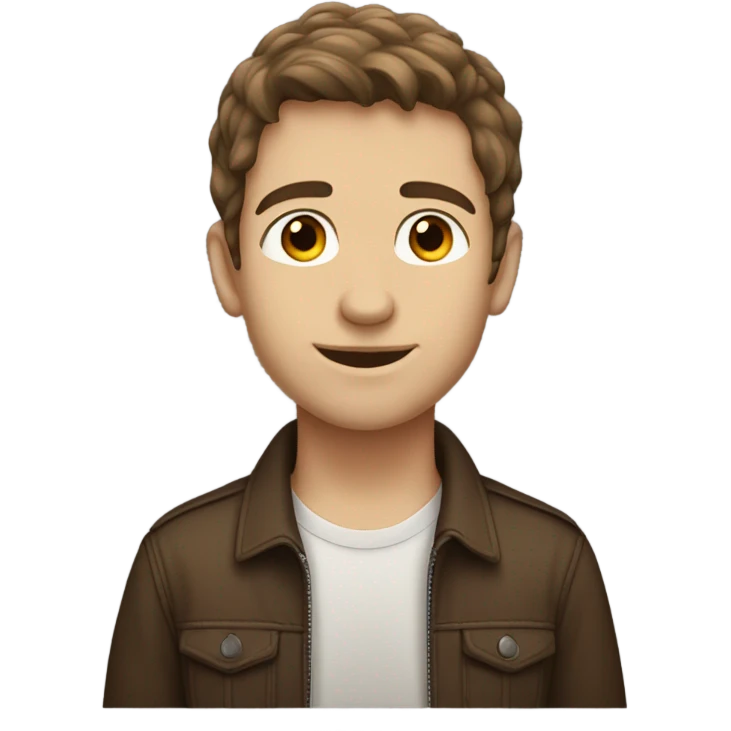 Brown hair Caucasian boy who’s tall and likes music is liberal  emoji