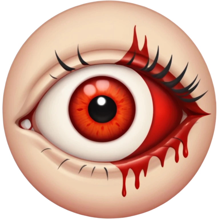 Angry Only single eye no flesh emoji