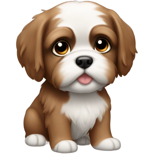 Brown shitzu puppy emoji