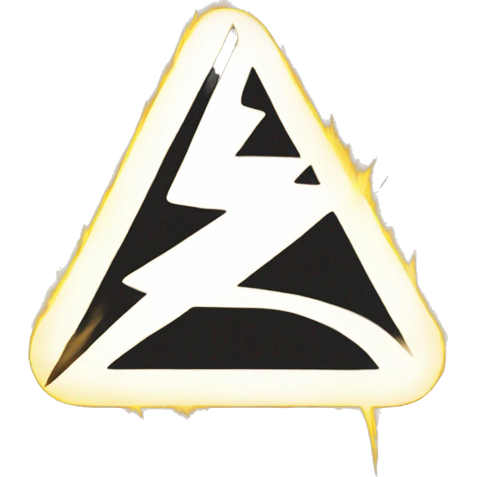 Black lightning sign emoji