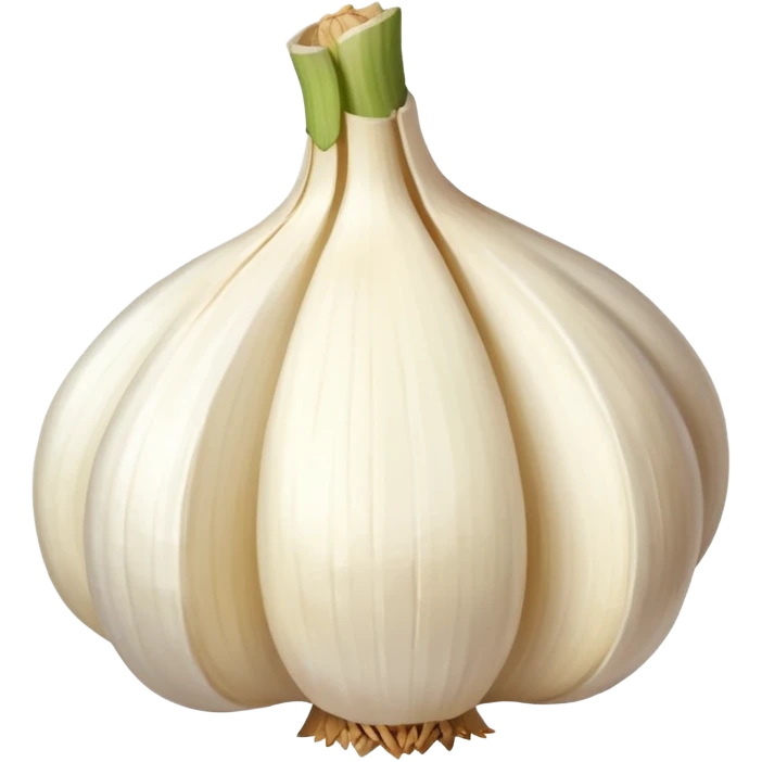 single garlic clove with cubed garlic emoji