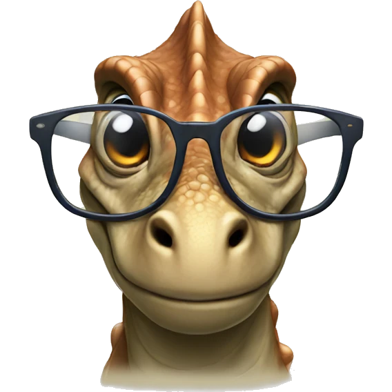 dino wearing glasses  emoji