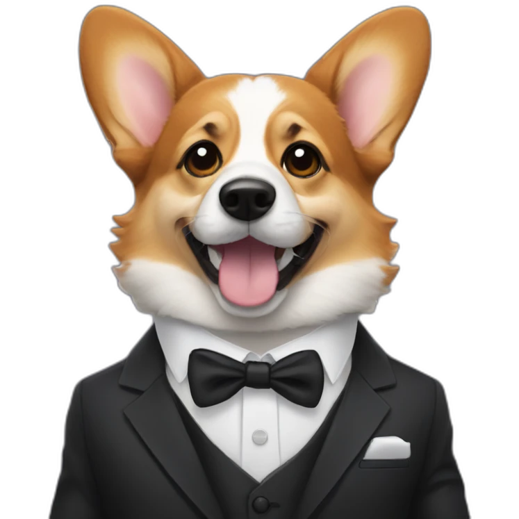 corgi in a suit emoji