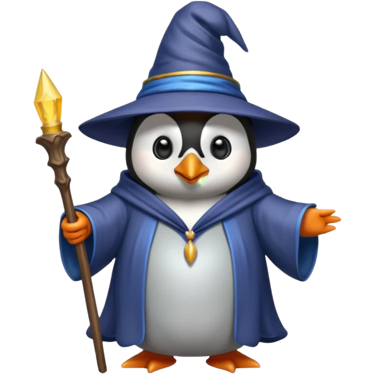 Penguin wizard emoji
