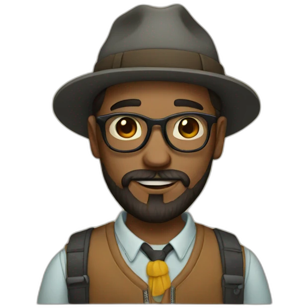 hipster emoji