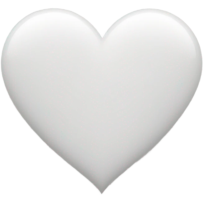 White heart  emoji