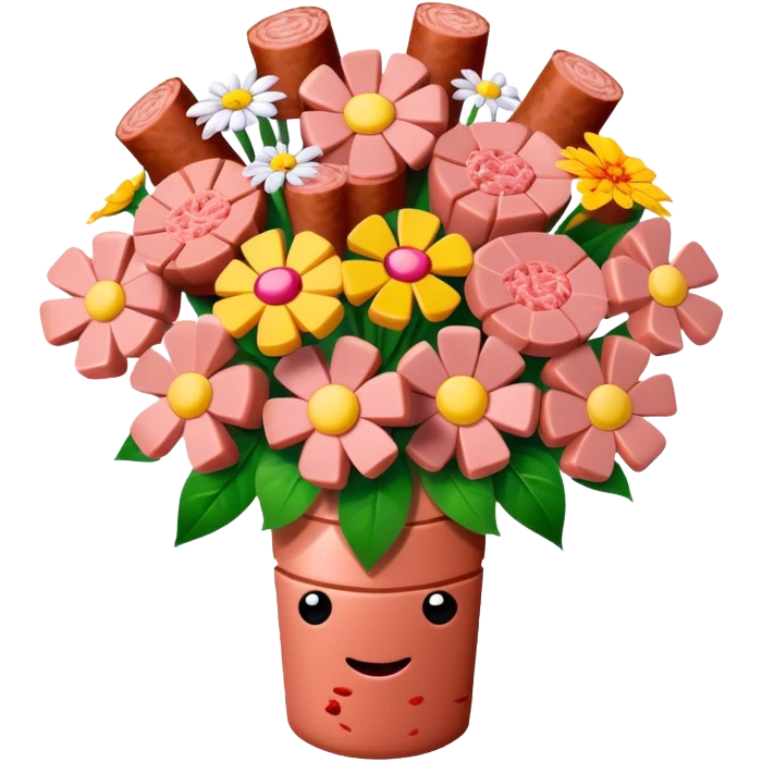 spam meat flower bouquet  emoji
