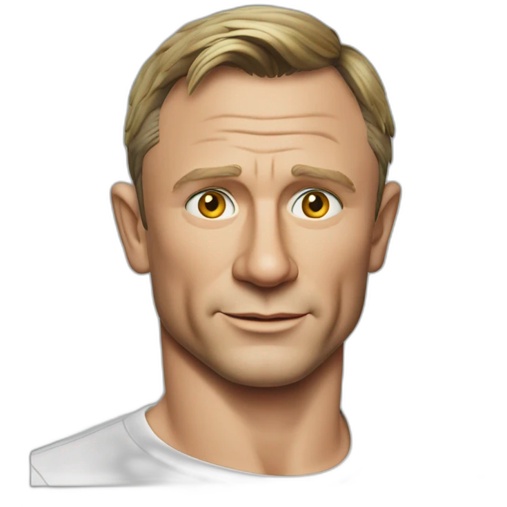 actor daniel craig cartoon wearing shirt emoji