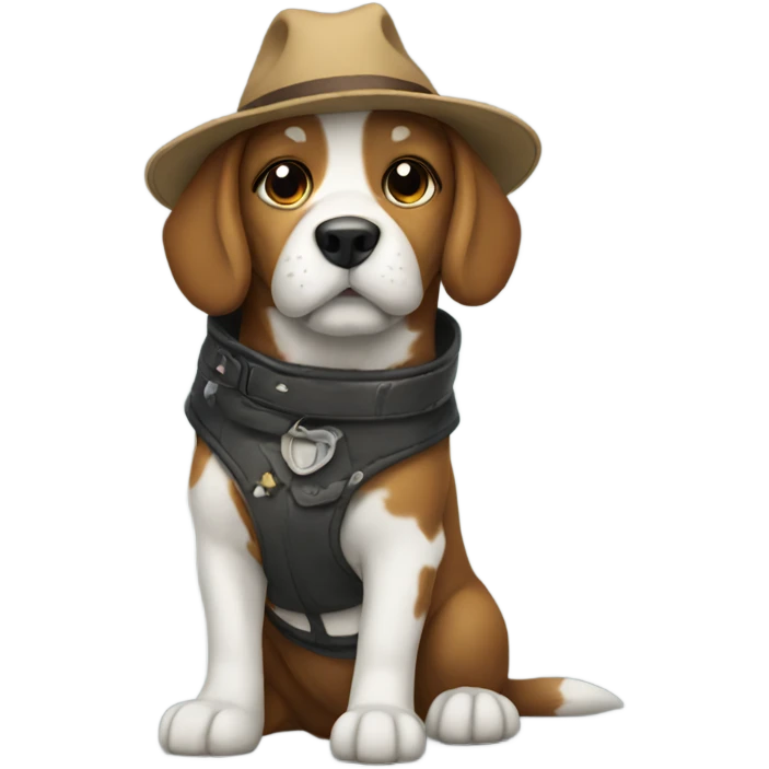 Dog with boots emoji
