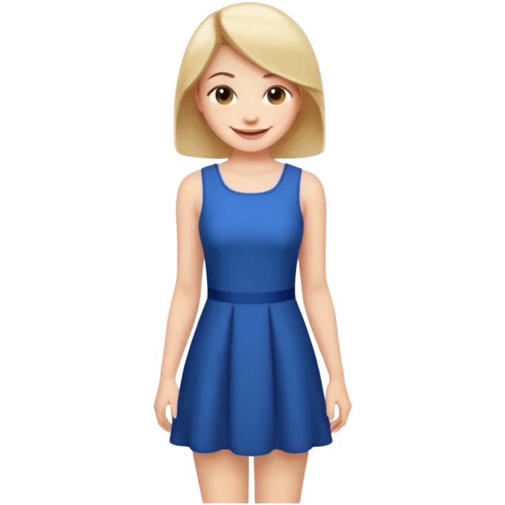 A girl is very more more short dress and she is realistic to emoji