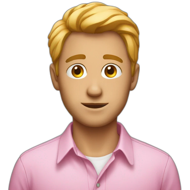 vain man, in a pink shirt emoji