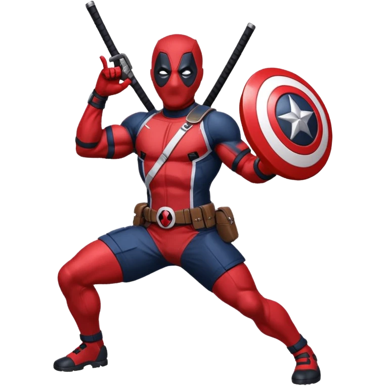 Deadpool with the New England Patriots uniform emoji