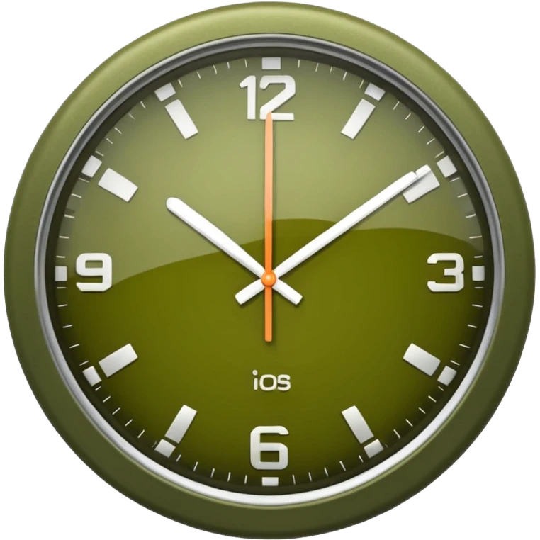 the clock green olive color emoji