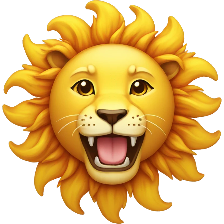 Sun with lion emoji