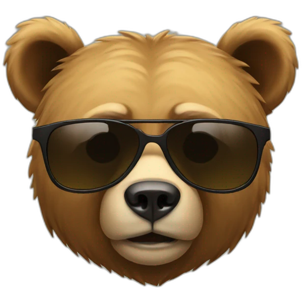 Bear with sunglasses emoji