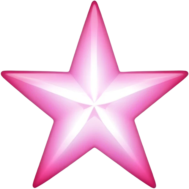 white star with pink emoji