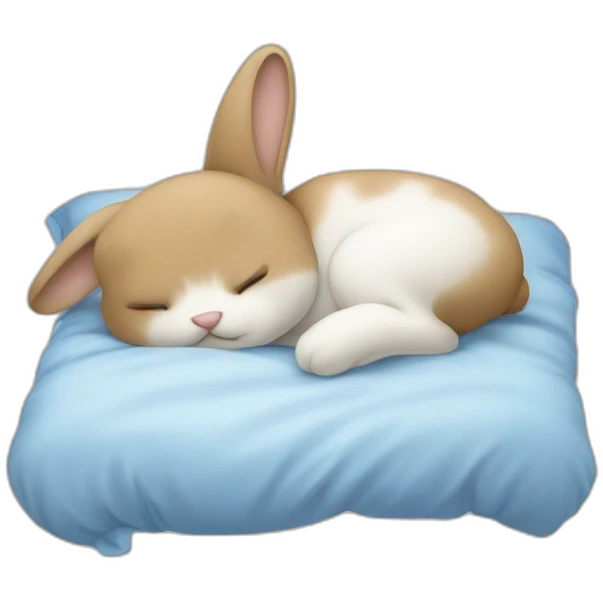un lapin qui dort emoji