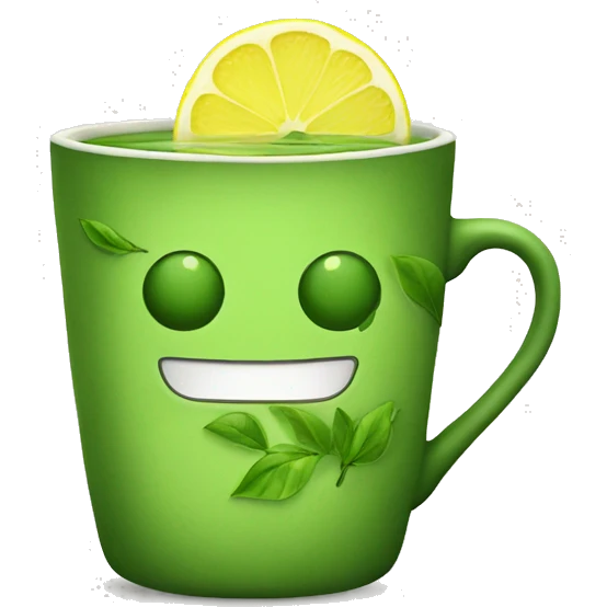Green tea with lemon  emoji