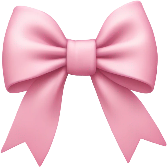 light pink bow on light pink bow emoji