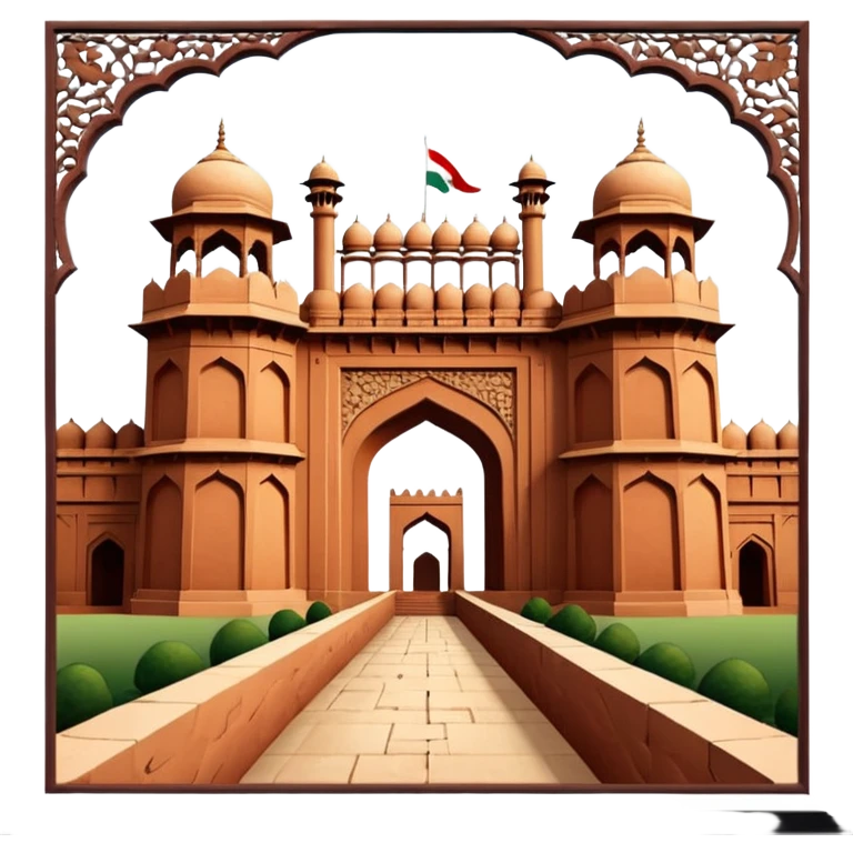 Image style of a Delhi red fort emoji