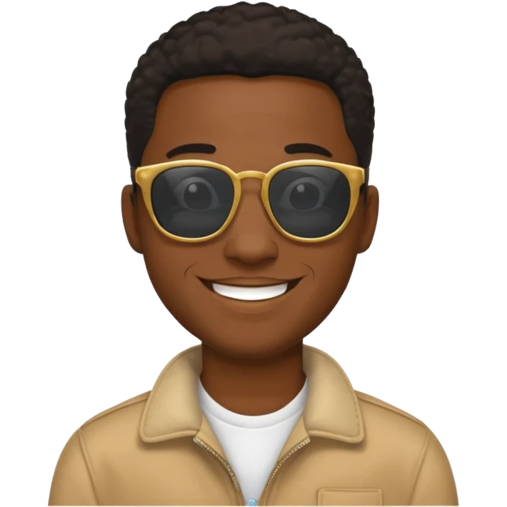 Sunglasses, black guy emoji