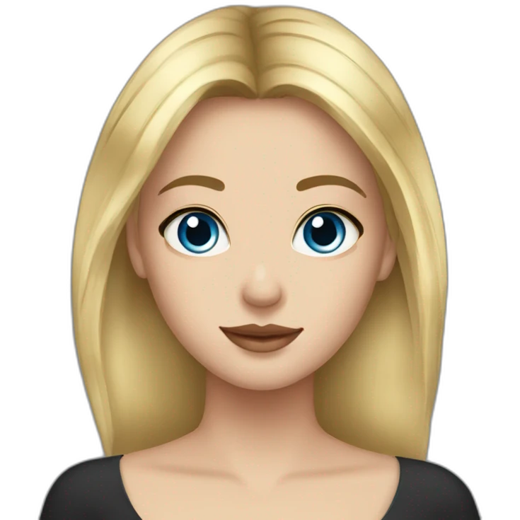 Beautiful girl, dark hair, fair skin, blue eyes, gold earrings emoji