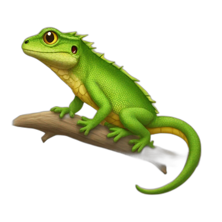 Lezard sur lion emoji