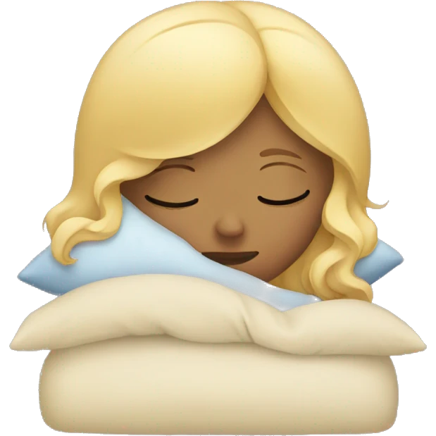Blonde girl sleeping emoji