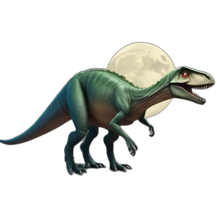 dinosaure on moon emoji