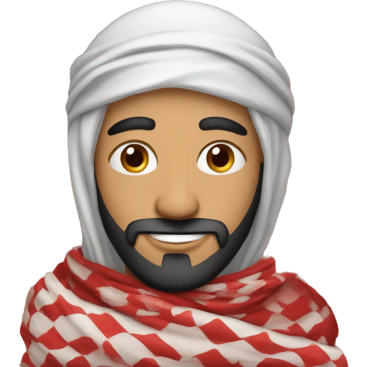 Arabian Man with red keffiyeh emoji