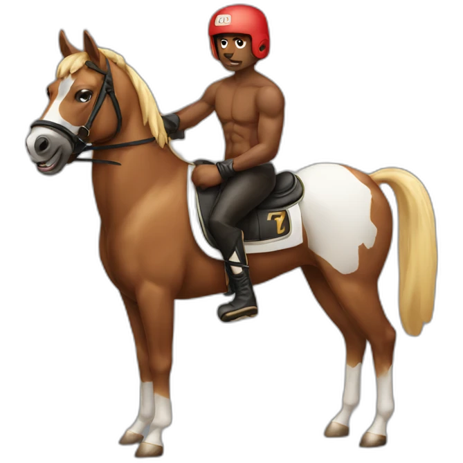 boxer on a horse emoji