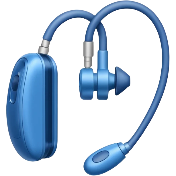 blue hearing aid emoji