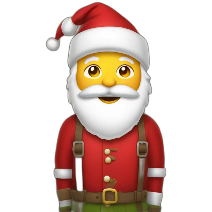 santa in a barn emoji