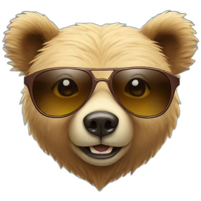 little bear in sunglasses emoji