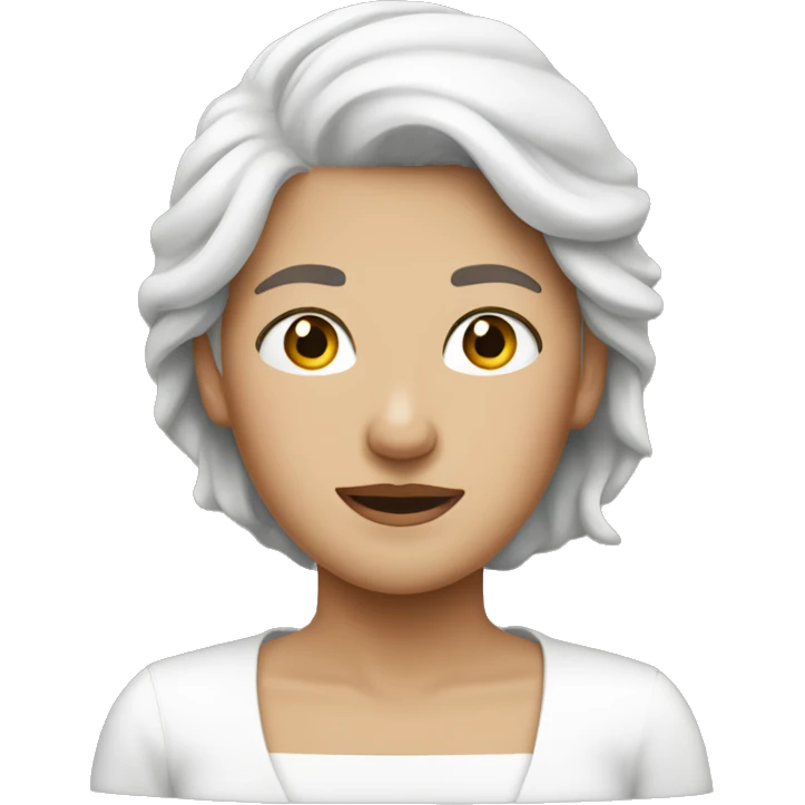 The woman wearing a white hairban cried. emoji