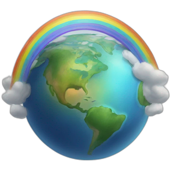rainbow earth  emoji