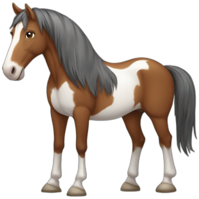 Skewbald horse emoji