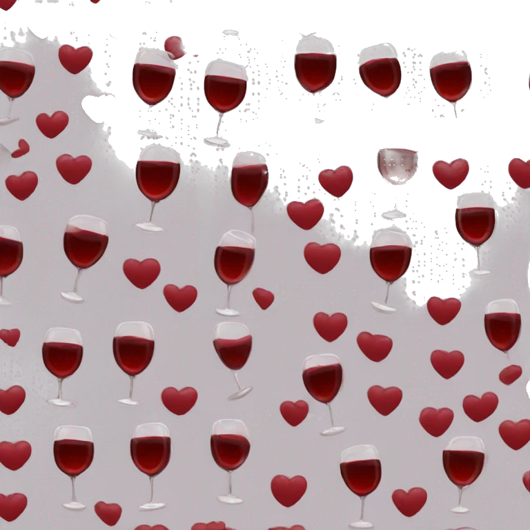 Red wine heart emoji