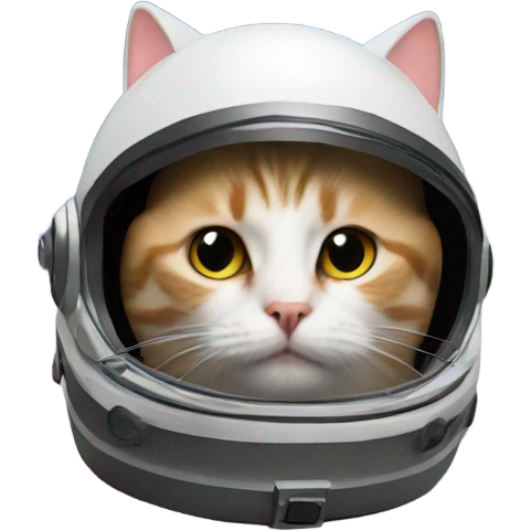 Cat in cosmos with helmet  emoji