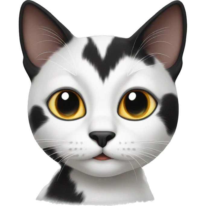 White-black cat emoji
