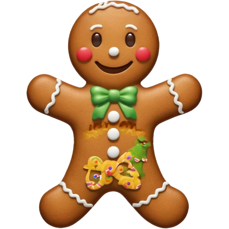Gingerbread man emoji