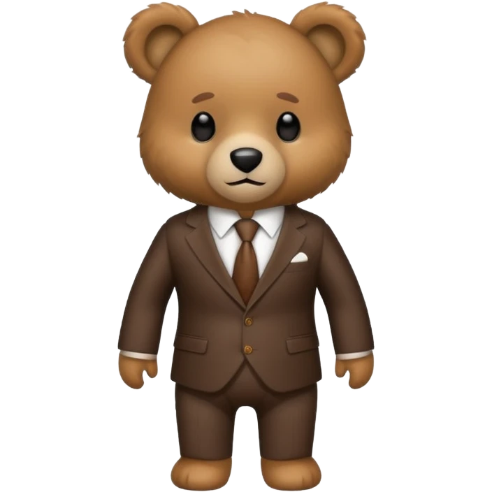 Teddy bear with outfit that makes him look smart emoji