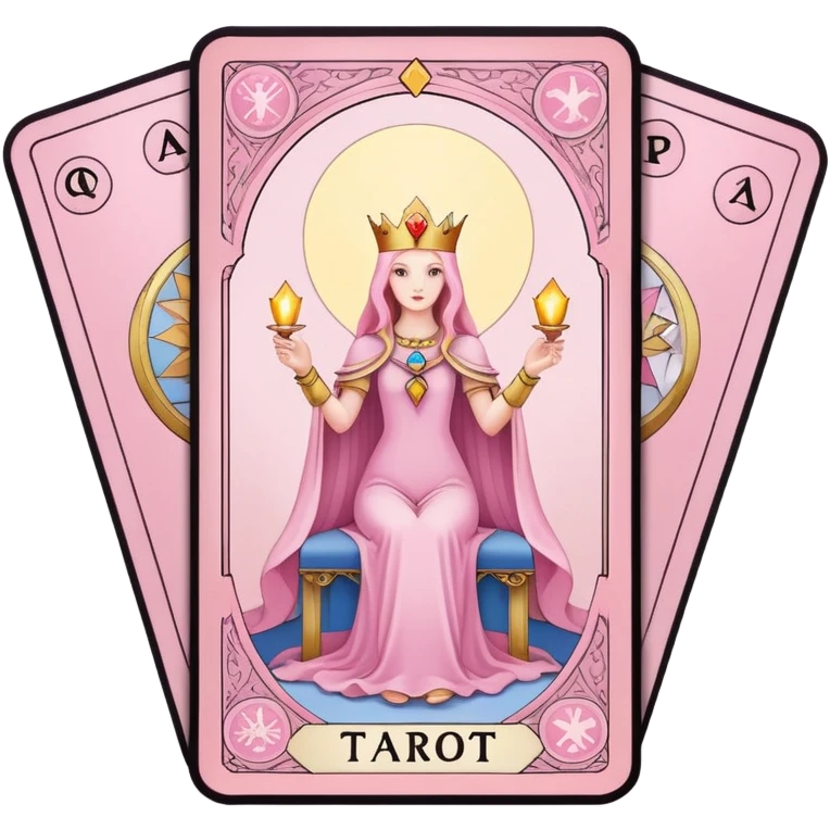 light pink tarot card deck emoji