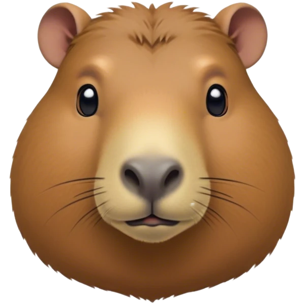 Cinematic Noble Capybara Portrait Emoji, Poised and serene, with a robust, rounded build and a distinctly capybara head featuring a broad, slightly flattened face, short snout and small, rounded ears, covered in soft, earthy fur and gentle, wise eyes, Simplified yet sharp and sophisticated features, highly detailed, glowing with a warm, natural glow, high shine, intelligent and calm, stylized with an air of understated authority, focused and attentive, soft glowing outline, capturing the essence of a watchful and confident capybara guardian that feels as though it could step out of the screen with effortless authority! emoji