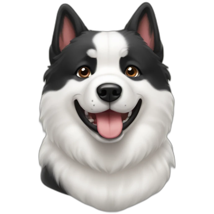 samoyed and BLACK-french buldog emoji