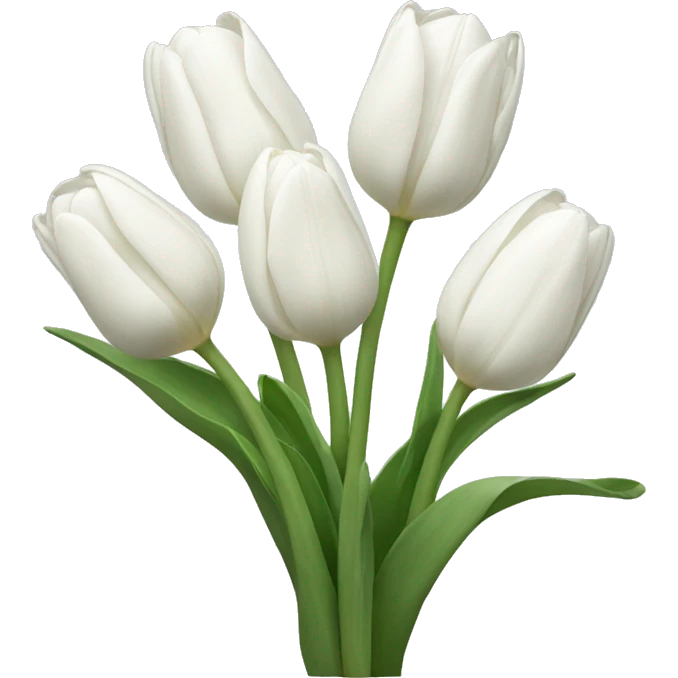 White tulips emoji