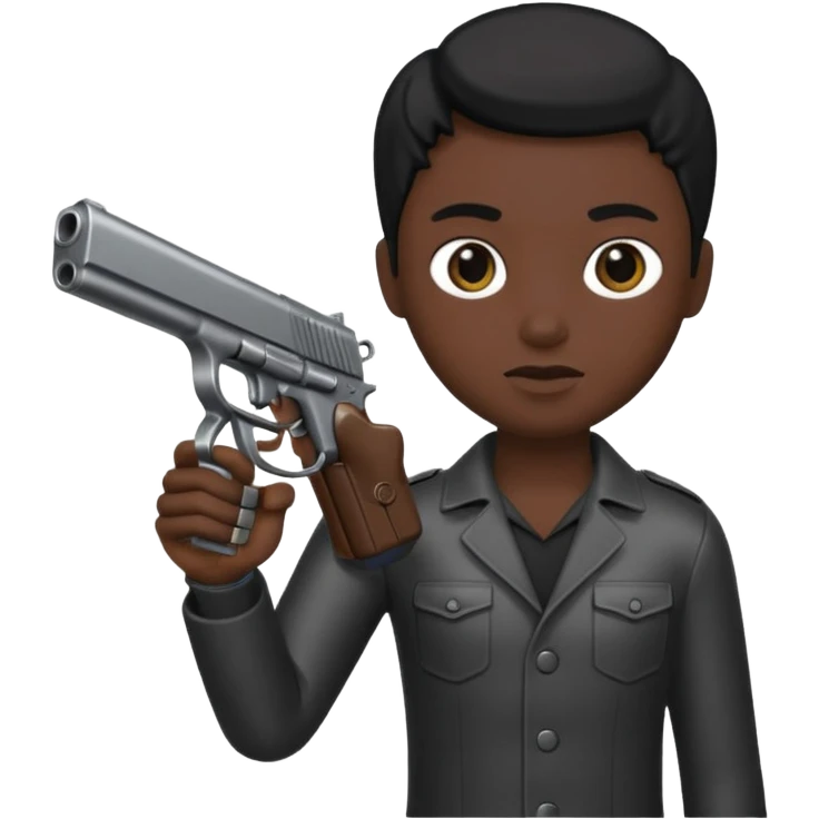 Holding gun emoji